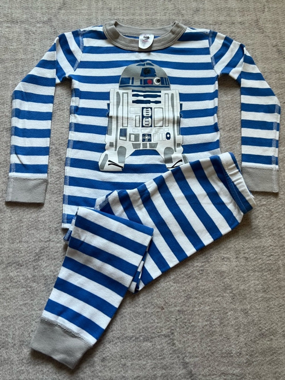 Hanna Andersson Star Wars Striped R2-D2 Pajama Set (4T)